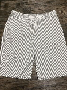 Talbots White and Navy Striped Shorts